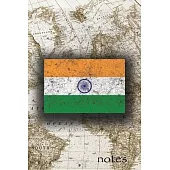 Notes: Beautiful Flag of India Lined Journal Or Notebook, Great Gift For People Who Love To Travel, Perfect For Work Or Schoo