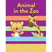 Animal In The Zoo: Coloring Pages, cute Pictures for toddlers Children Kids Kindergarten and adults