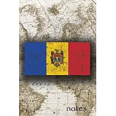 Notes: Beautiful Flag Of Republic of Moldova Lined Journal Or Notebook, Great Gift For People Who Love To Travel, Perfect For