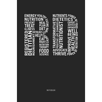 Registered Dietitian Notebook: Dietetics Student Dietitian Gift Blank Lined RD Nutritionist Journal