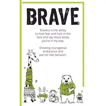 Word of the Year Planner and Goal Tracker: BRAVE - The ability to look fear in the face and say move aside. - 52 weekly pages for planning goals.