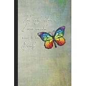 Rainbow Butterfly Notebook: Blank Composition Notebook To Record Your Thoughts and Journal Your Adventures