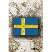 Notes: Beautiful Flag Of Sweden Lined Journal Or Notebook, Great Gift For People Who Love To Travel, Perfect For Work Or Scho