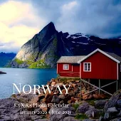 Norway 8.5 X 8.5 Photo Calendar January 2020 - June 2021: 18 Monthly Mini Picture Book- Cute 2020-2021 Year Blank At A Glance Monthly Colorful Desk Wa