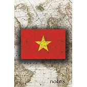 Notes: Beautiful Flag of Vietnam Lined Journal Or Notebook, Great Gift For People Who Love To Travel, Perfect For Work Or Sch