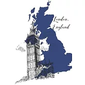 London, England: 7x10 Travel Journal