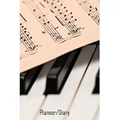 Planner/Diary: Undated Weekly Planner - Gift for Music Love, Piano, Keyboard Player