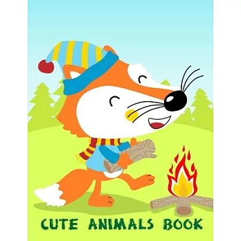 Cute Animals Book: Christmas coloring Pages for Children ages 2-5 from funny image.