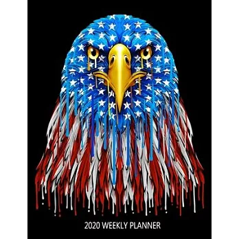 2020 Weekly Planner: American Flag Eagle Weekly Calendar January - December