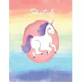 Sketch Book: Cute Unicorn Sketchbook for Girls with 100 Pages of 8.5
