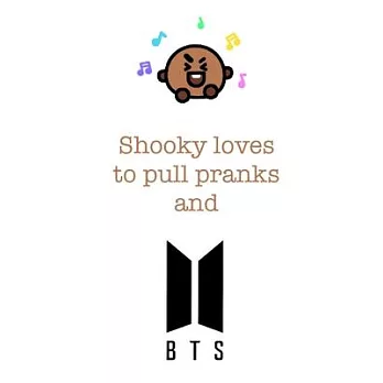 Shooky loves to pull pranks and BTS.: Notebook for Fans of BTS, Jungkook, K-Pop and BT21.