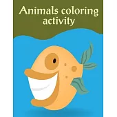 Animals Coloring Activity: Cute pictures with animal touch and feel book for Early Learning