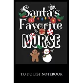 Santa’’s Favorite Nurse: To Do List & Dot Grid Matrix Journal Checklist Paper Daily Work Task Checklist Planner School Home Office Time Managem