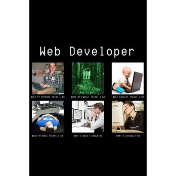 Web Developer: Funny Meme Developer Notebook Gift Idea For Programmer - 120 Pages (6＂ x 9＂) Hilarious Gag Present