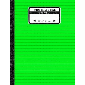 博客來-Wide Ruled Line Dot Paper: Notebook With Dotted Lines. Large Size ...