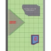 Graph Paper Notebook 8.5 x 11 IN, 21.59 x 27.94 cm [200 page]: 1/16 inch thin [0.5pt] & 1 inch thick [1pt] light gray grid lines perfect binding, non-