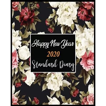 Happy New Year 2020 Standard Diary: New Year Gift 2020 Christmas Gift 2020 2020 Planner Pretty Simple Planners Botanical Floral Gift For year 2020