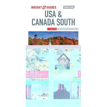 Insight Guides Travel Map USA & Canada South (Insight Maps)