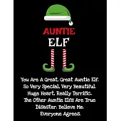 Auntie Elf: Funny Sayings Auntie Elf Gifts from Niece Nephew for Worlds Best and Awesome Aunt Ever- Donald Trump Terrific Fun Gag