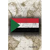 Notes: Beautiful Flag of Sudan Lined Journal Or Notebook, Great Gift For People Who Love To Travel, Perfect For Work Or Schoo