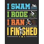 I Swam I Rode I Finished: Triathlon 2020 Weekly Planner (Jan 2020 to Dec 2020), Paperback 8.5 x 11, Triathlete Calendar Schedule Organizer
