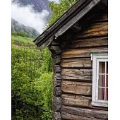 Norway Log Cabin Blank Lined Notebook: Norway Travel Journal With Dot-Grid and College-Ruled Pages