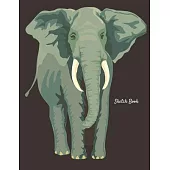Sketch Book: Elephant Themed Personalized Artist Sketchbook For Drawing and Creative Doodling