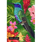 Cornell Notebook: Beautiful Bird & Flowers Composition Notebook College Ruled Notes Taking Journal for Students, Cornell Notes Paper Lar