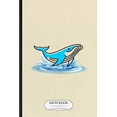 Notebook: Blank Funny Killer Whale Dolphin Lined Notebook/ Journal For Animal Nature Lover Diver, Inspirational Saying Unique Sp