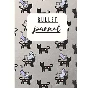 Cats Bullet Journal: Positive Funny Cover Diary Journal with dots Composition Notebook Inspirational (110 pages, 8.5x11, dots)
