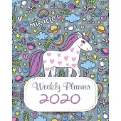 2020 Weekly Planner: 12 Month, Weekly Monthly Appointment Calendar, Agenda Schedule Organizer Journal, Purple Unicorn