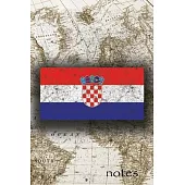 Notes: Beautiful Flag Of Croatia Lined Journal Or Notebook, Great Gift For People Who Love To Travel, Perfect For Work Or Sch