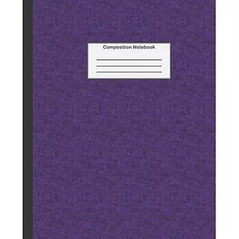 Composition Notebook: Wide Ruled Notebook for School, Work or Home, Purple Cover