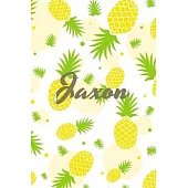 Jaxon: Personalized Pineapple fruit themed Dotted Grid Notebook Bullet Grid Journal teacher gift teacher Appreciation Day Gif