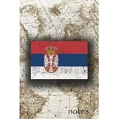 Notes: Beautiful Flag Of Serbia Lined Journal Or Notebook, Great Gift For People Who Love To Travel, Perfect For Work Or Scho