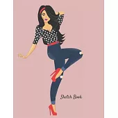 Sketch Book: Fashion Themed Themed Personalized Artist Sketchbook For Drawing and Creative Doodling