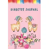 Cute Boho Llama Diabetes Journal Log Book: Food and Blood Sugar Tracker Journal, Notebook for Diabetics - Glucose, Blood Sugar Log for Llama Lovers