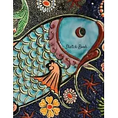 Sketch Book: Fish Themed Personalized Artist Sketchbook For Drawing and Creative Doodling