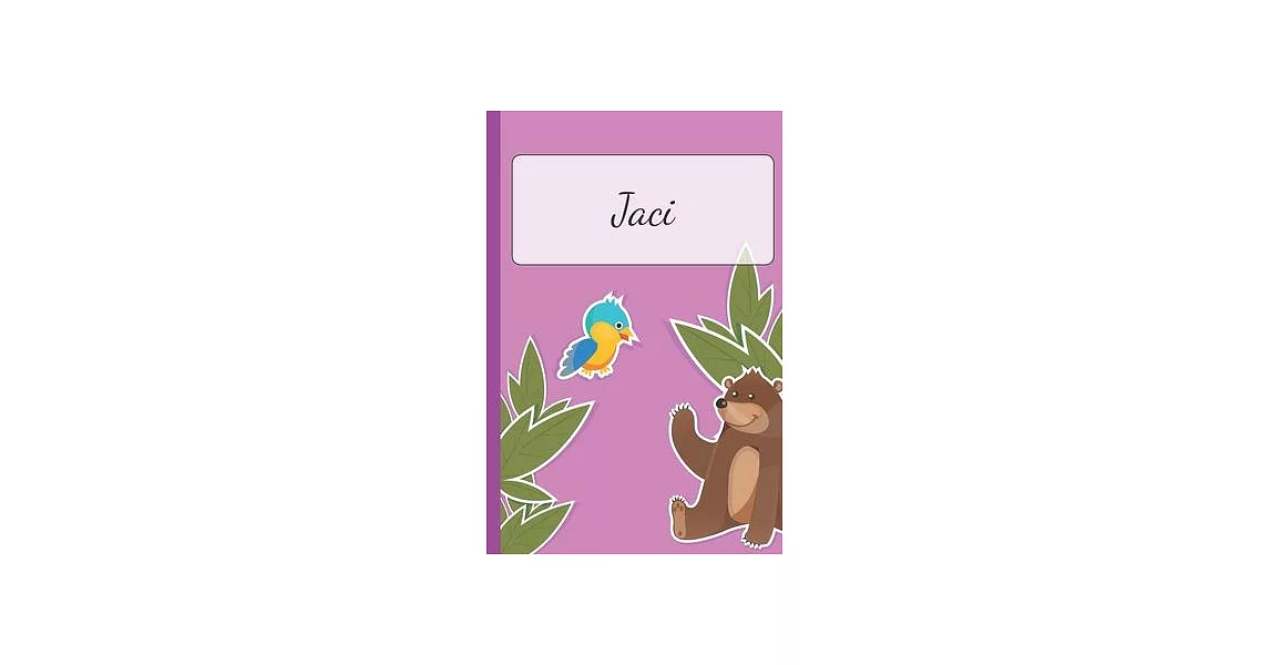博客來-Jaci: Personalized Name Notebook for Girls - Custemized 110 Dot ...