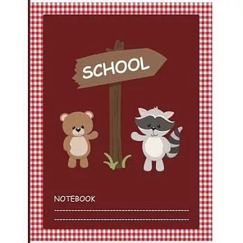 Notebook - Animals with School Sign: Adorable animal notebook gift for children . Best design for Teen, Boys and Girls, student or any event lovers. N