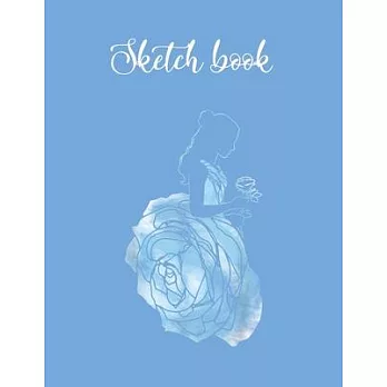 Composition Book: Disney Beauty The Beast Belle Blue Rose Dress Lovely Composition Notes Notebook for Work Marble Size College Rule Line