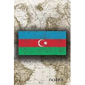 Notes: Beautiful Flag Of Azerbaijan Lined Journal Or Notebook, Great Gift For People Who Love To Travel, Perfect For Work Or