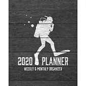 2020 Planner Weekly and Monthly Organizer: Scuba Diving Dark Wood Vintage Rustic Theme - Calendar Views with 130 Inspirational Quotes - Jan 1st 2020 t