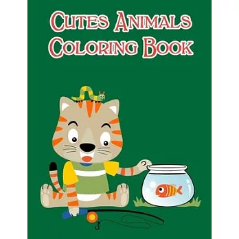 Cutes Animals Coloring Book: An Adorable Coloring Christmas Book with Cute Animals, Playful Kids, Best for Children
