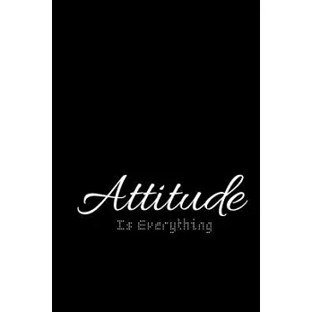Attitude is everything Journal, 6＂x9＂ blank notebook of 120 College rulled pages journal.: College rulled blank notebook