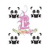 E: panda bear Personalised Initial E Monogram Composition Notebook Journal for Girls and Kids: panda bearNotebook Journal
