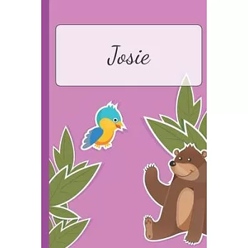 Josie: Personalized Name Notebook for Girls - Custemized 110 Dot Grid Pages - Custom Journal as a Gift for your Daughter or W