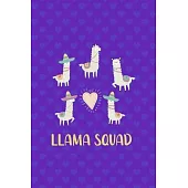 Llama Squad: Notebook Journal Composition Blank Lined Diary Notepad 120 Pages Paperback Purple Hearts Llama