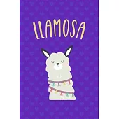 Llamosa: Notebook Journal Composition Blank Lined Diary Notepad 120 Pages Paperback Purple Hearts Llama