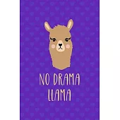 No Drama Llama: Notebook Journal Composition Blank Lined Diary Notepad 120 Pages Paperback Purple Hearts Llama
